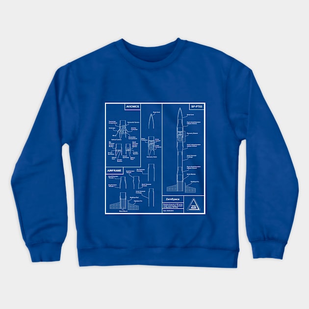 ZemSpace Blueprint Crewneck Sweatshirt by ZemSpace